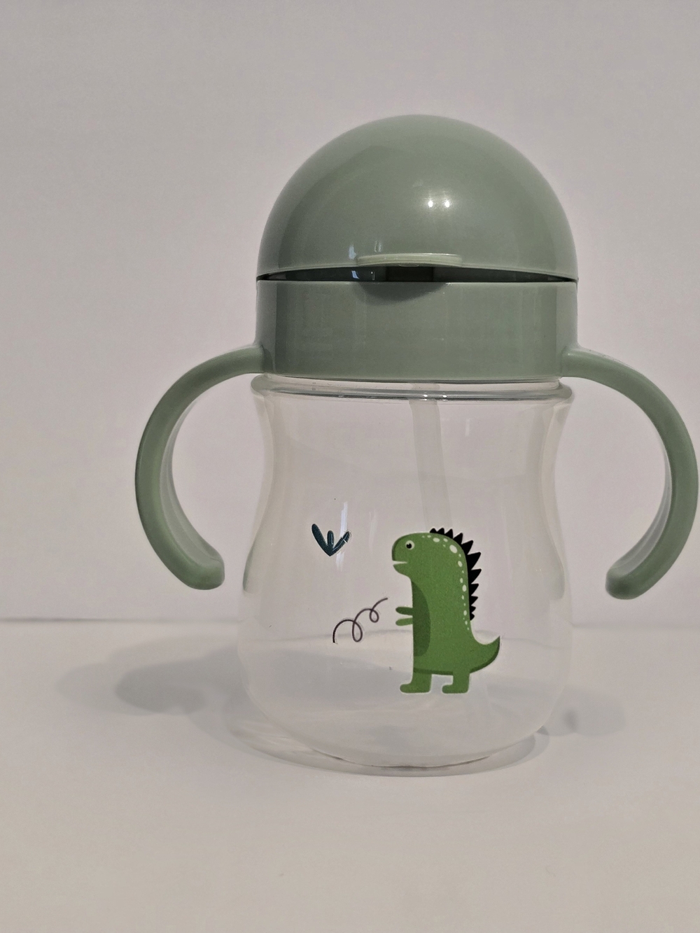 Kids Green Dino Sippy Cup with Handles NWOT